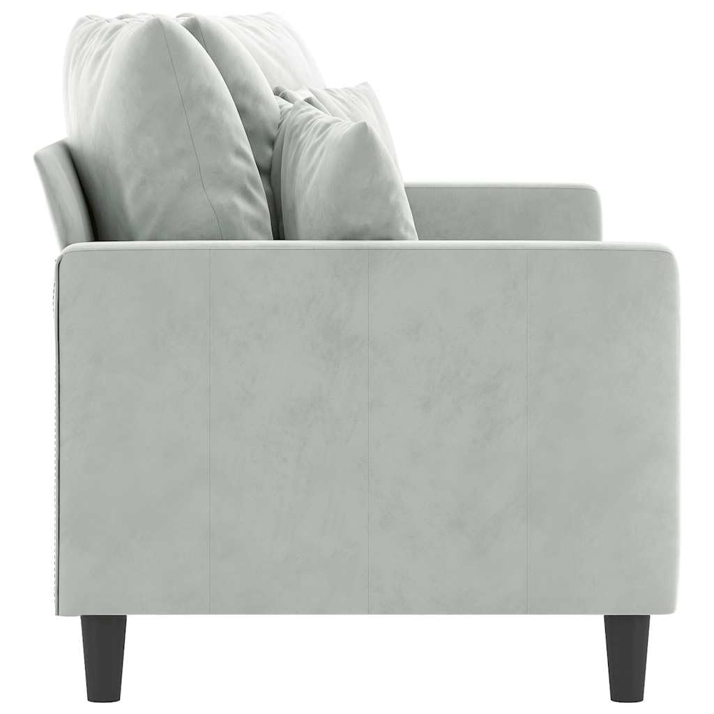 Light Gray Velvet 2-Seater Sofa R921314