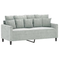 Light Gray Velvet 2-Seater Sofa R921314