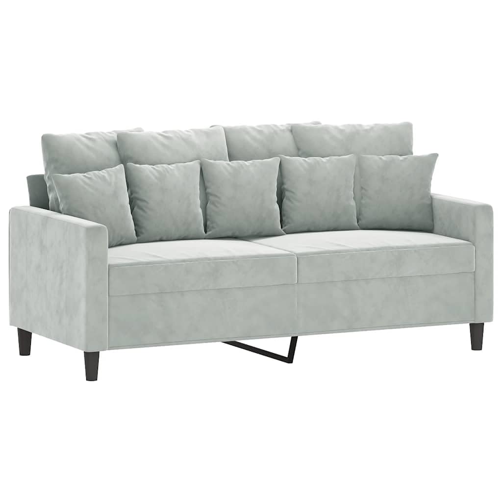 Light Gray Velvet 2-Seater Sofa R921314