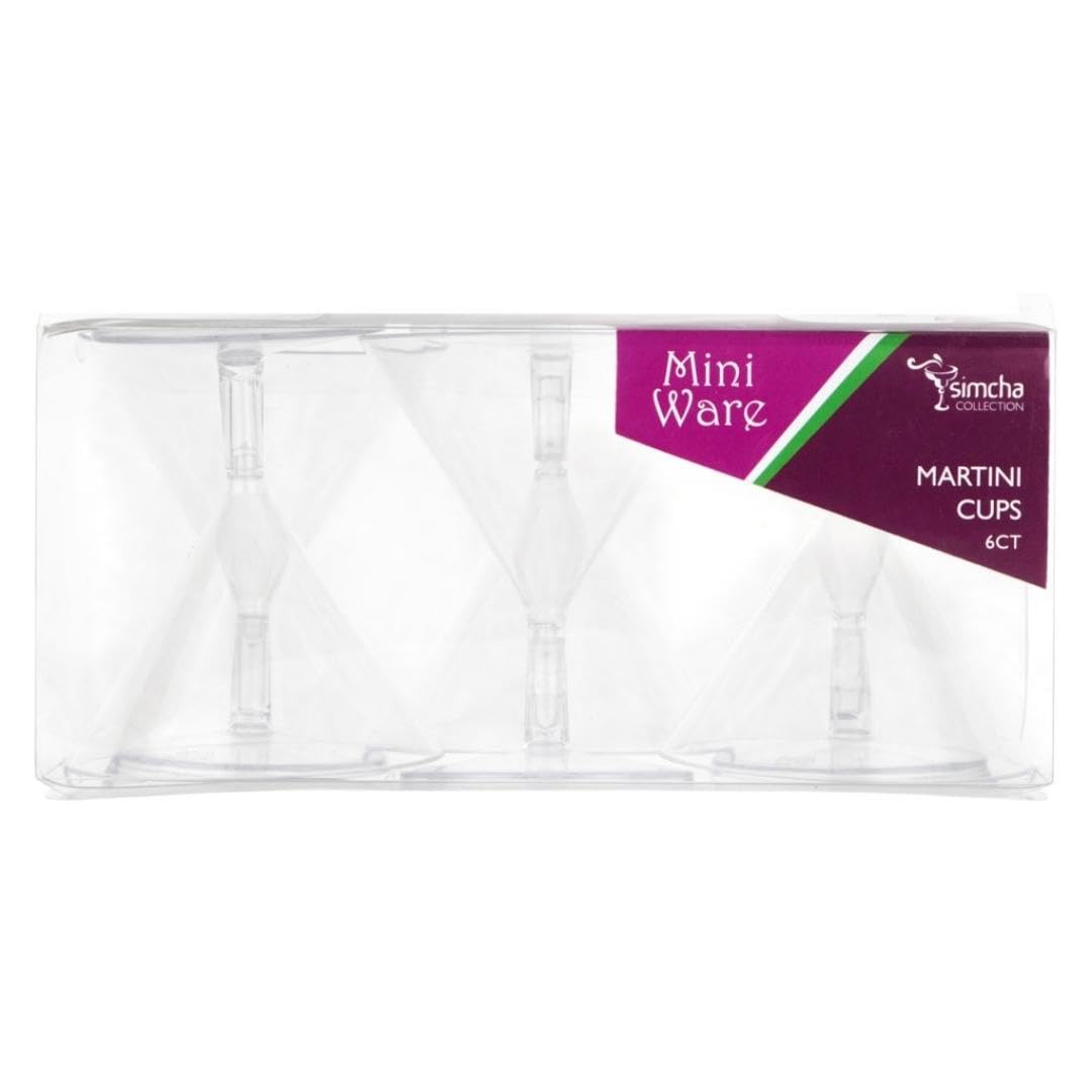 Clear Plastic Martini Cups, 6 Count, 2.50 oz E454374