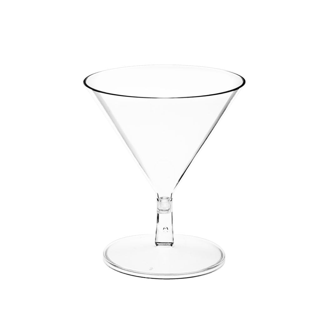 Clear Plastic Martini Cups, 6 Count, 2.50 oz E454374