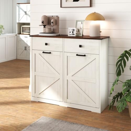 Tilt Out Trash Can Cabinet with Drawer Y11400