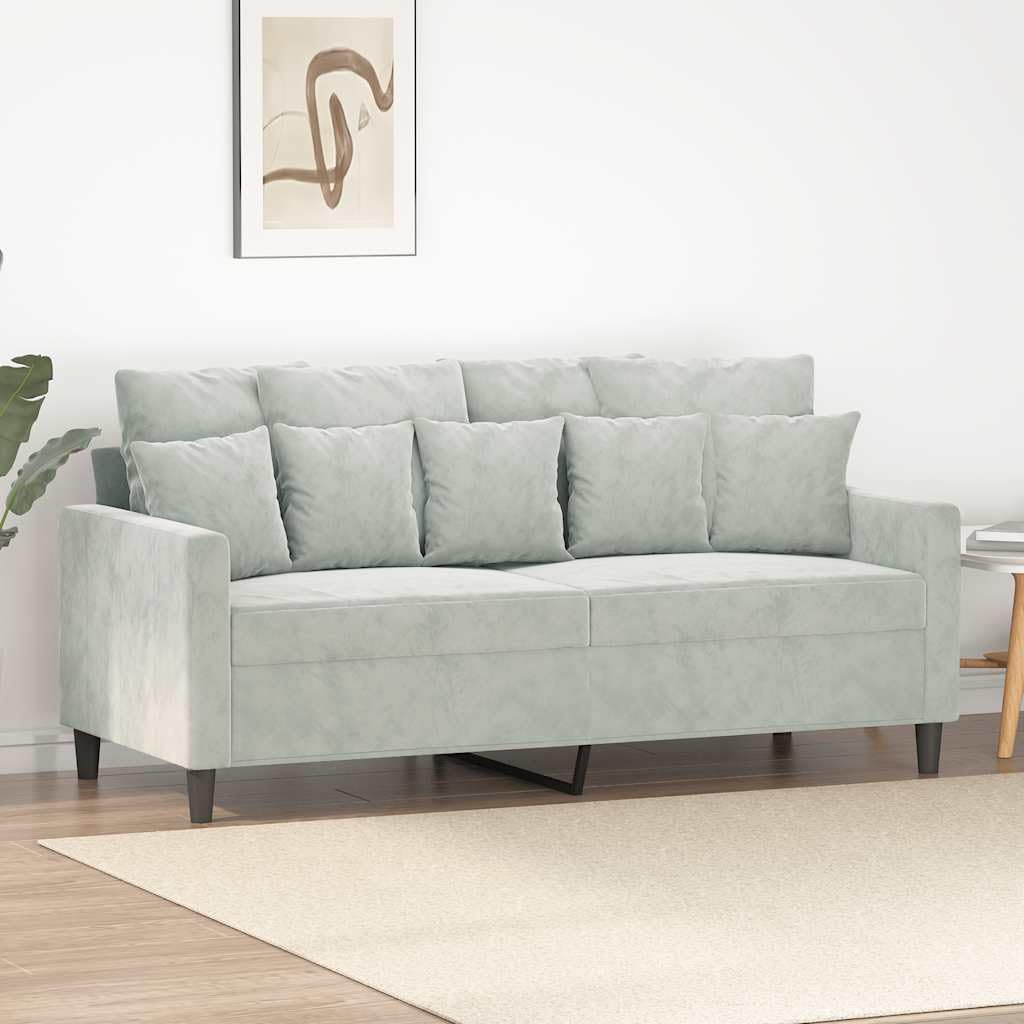 Light Gray Velvet 2-Seater Sofa R921314