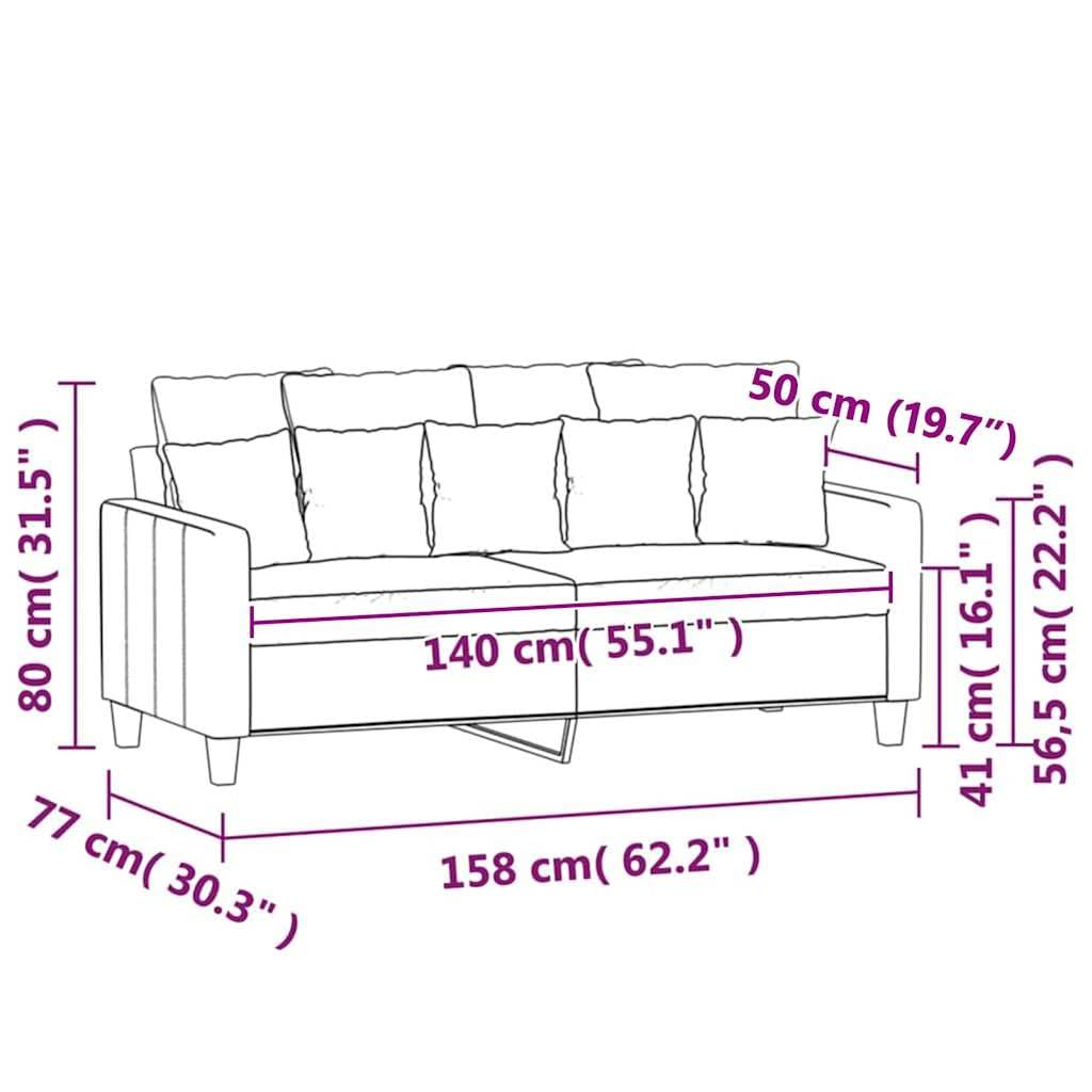 Light Gray Velvet 2-Seater Sofa R921314