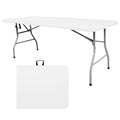 6FT Plastic Folding Table with Lock and Handle G43835