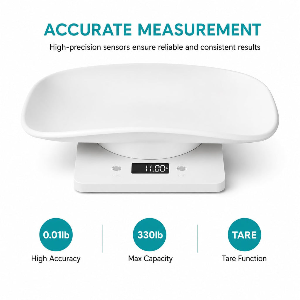 Digital Pet Scale with Removable Tray & Tape Measure I902092