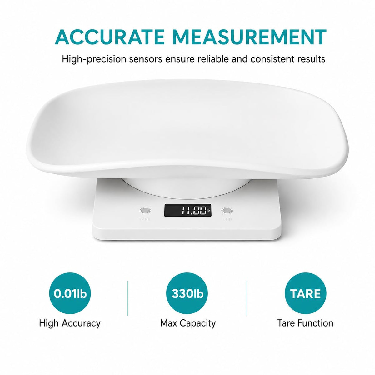 Digital Pet Scale with Removable Tray & Tape Measure I902092