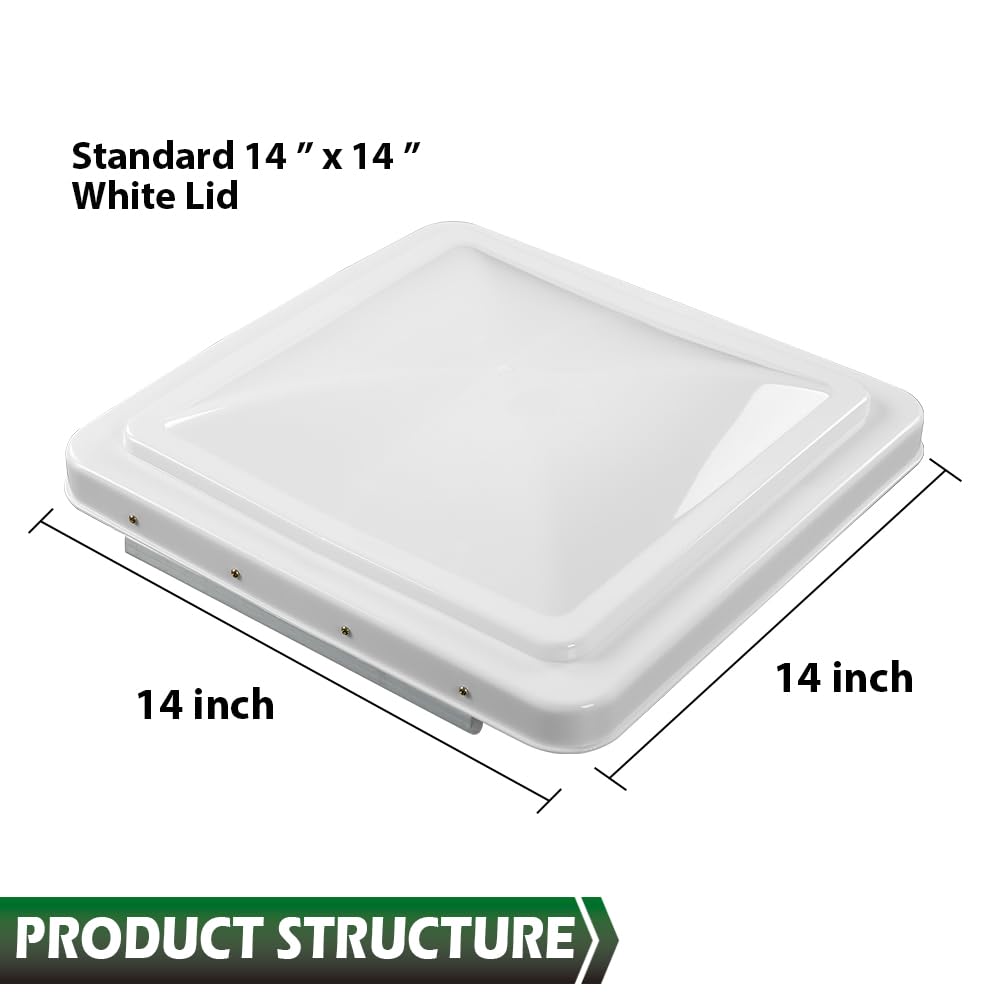White 14" x 14" Roof Vent Cover H85579