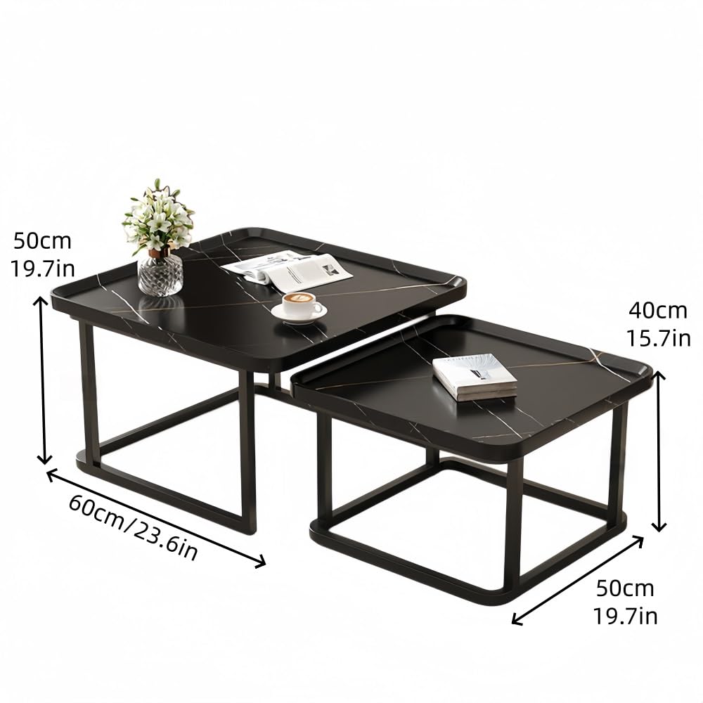 Square Nesting Side Table Set of 2 O613