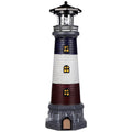 Solar Lighthouse Statue, Resin Waterproof, Black, 4.72 X 4.72 X 14.76 Inches M86319