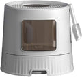 Large White Cat Litter Box with Lid C30990