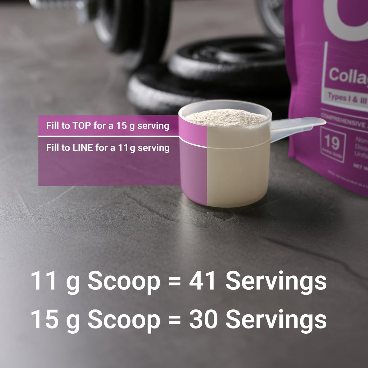 Hydrolyzed Collagen Peptides Powder 30 Servings Q382