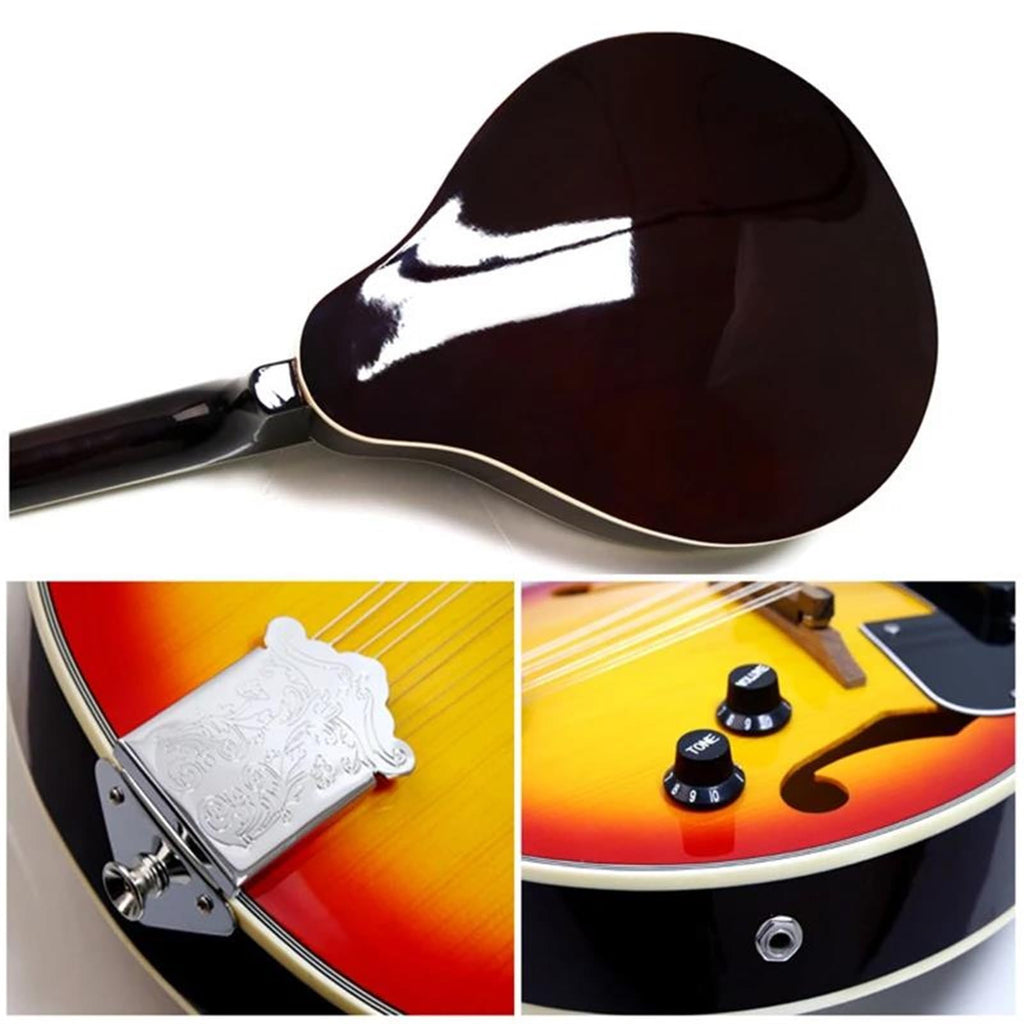 Spruce 8 Strings Hollow F Sound Hole Sunburst Electric Mandolin S5627