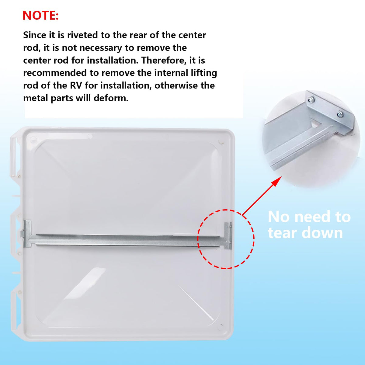 White 13" x 13" RV Roof Vent Cover Replacement V2257