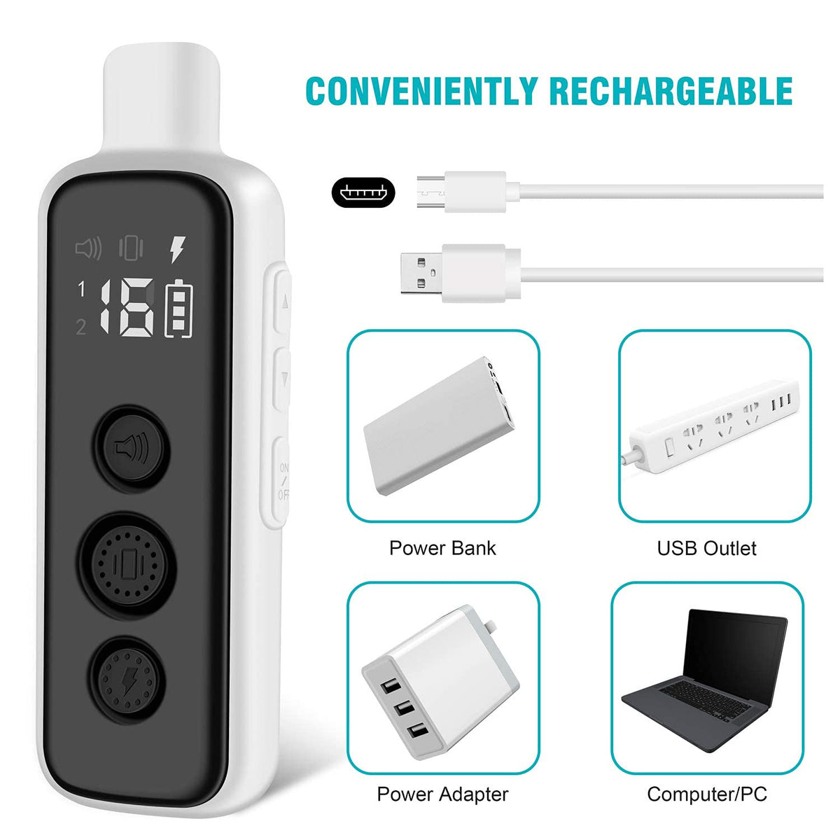 Waterproof Rechargeable Dog Training Collar with Remote R52996