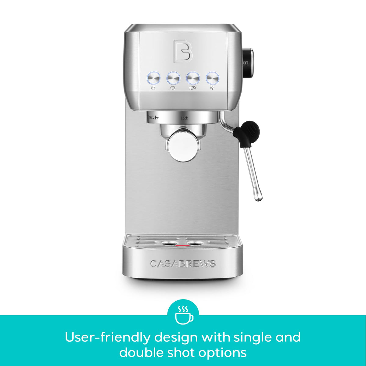 Stainless Steel Espresso Machine with Steam Wand B73755