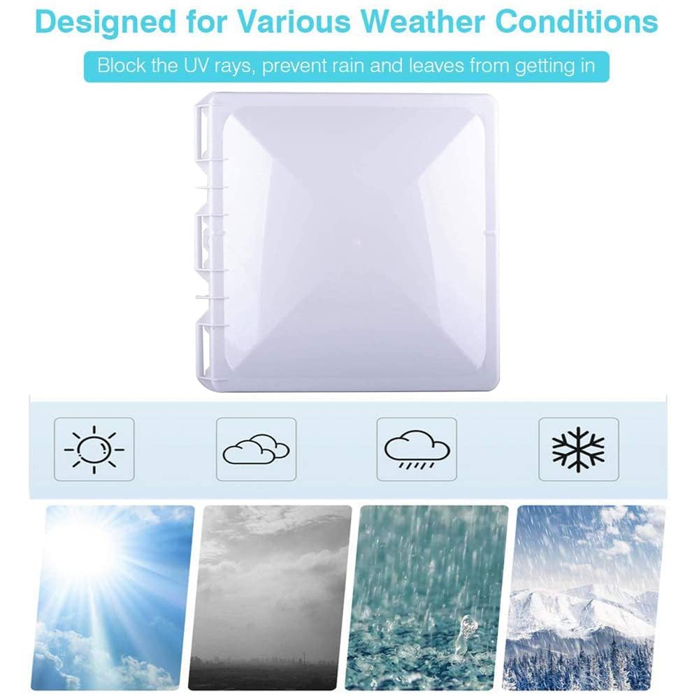White 13" x 13" RV Roof Vent Cover Replacement V2257