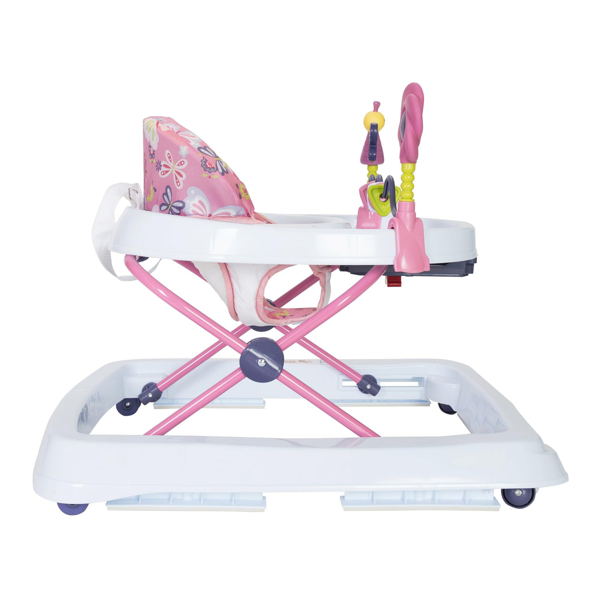 Activity Walker with Toy Bar, Front Wheels, Tray, Adjustable Height and Fold Frame V333733