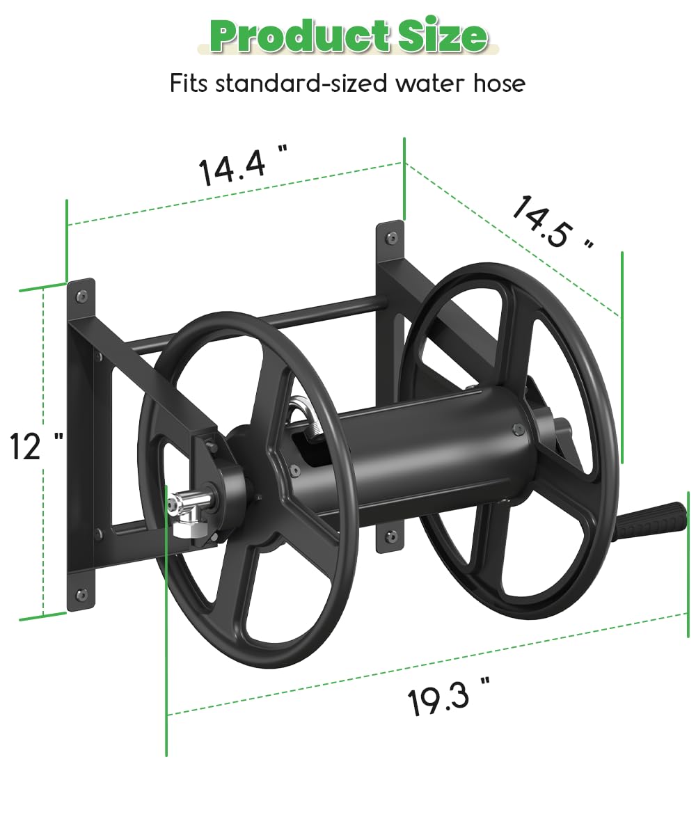 Wall Mounted Garden Hose Reel with Leader Hose Z71254