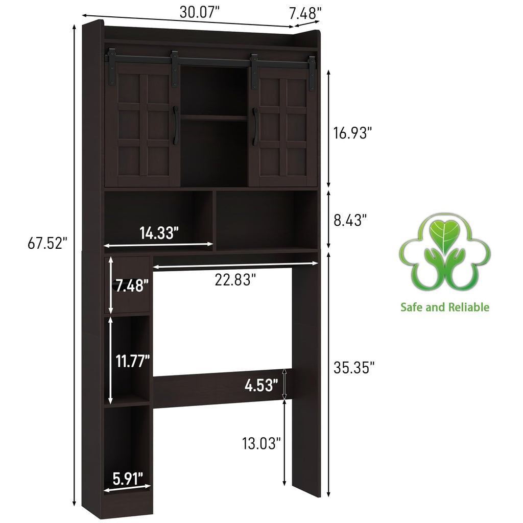 Over The Toilet Storage Cabinet with Sliding Doors W907