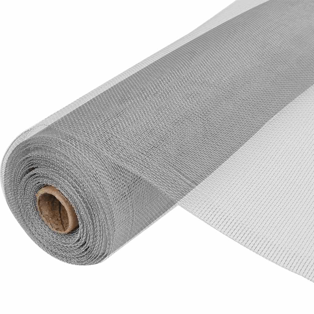 Aluminum Mesh Screen 39.4x196.9 in Silver E11567