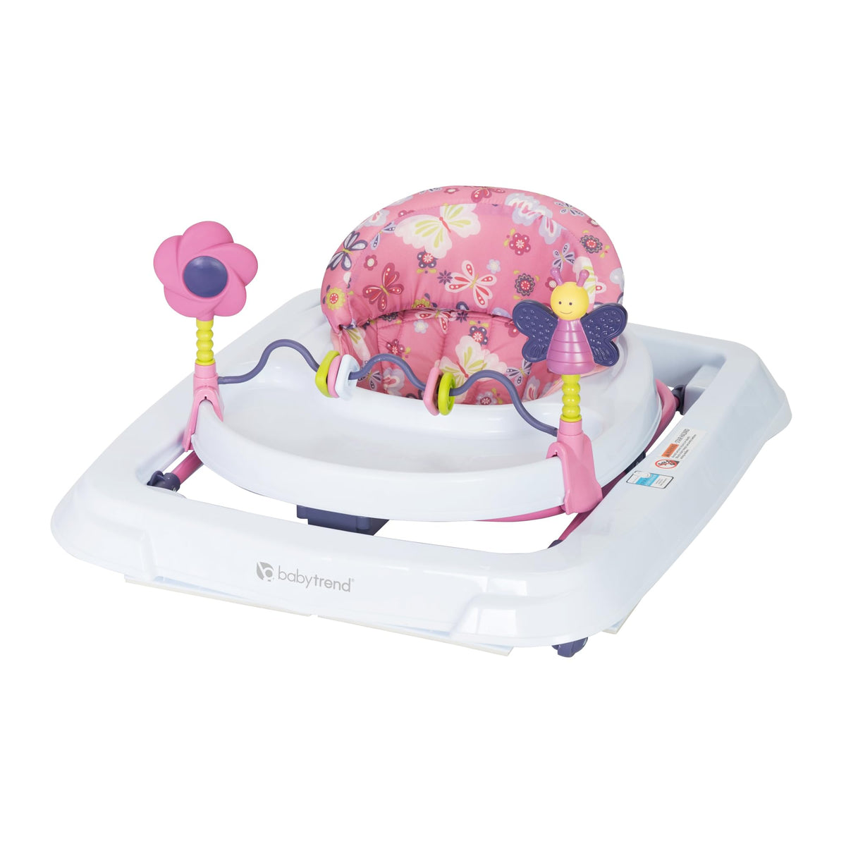 Activity Walker with Toy Bar, Front Wheels, Tray, Adjustable Height and Fold Frame V333733