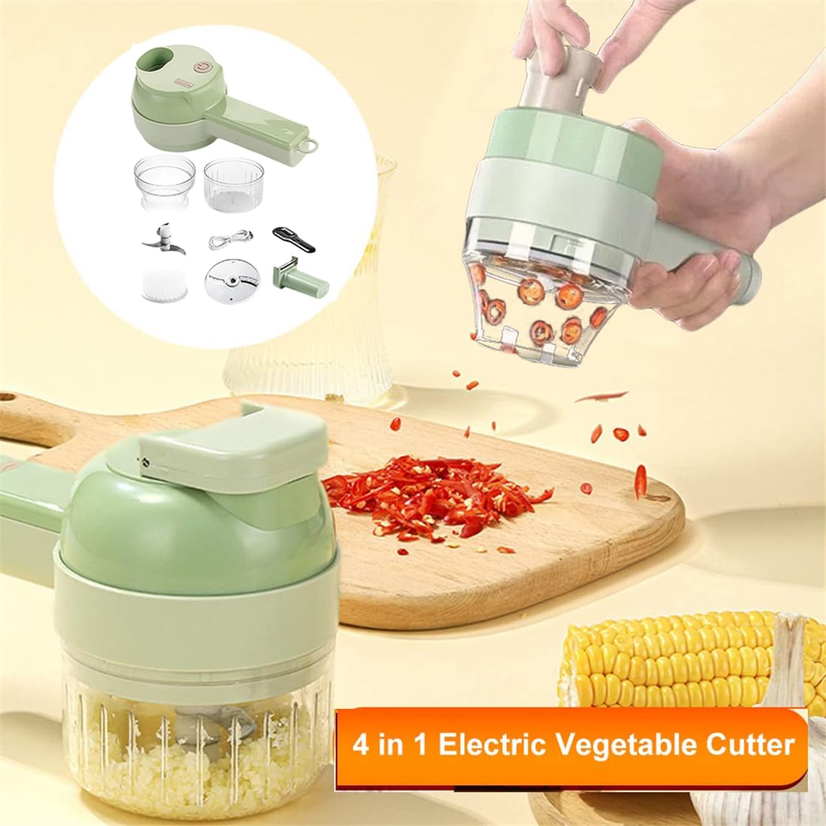 4 in 1 Electric Vegetable Cutter Set C30369