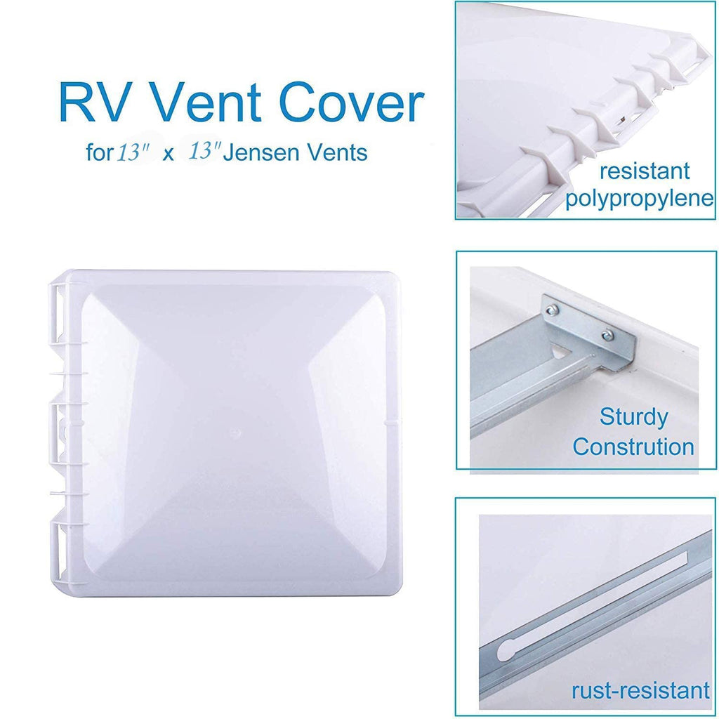 White 13" x 13" RV Roof Vent Cover Replacement V2257