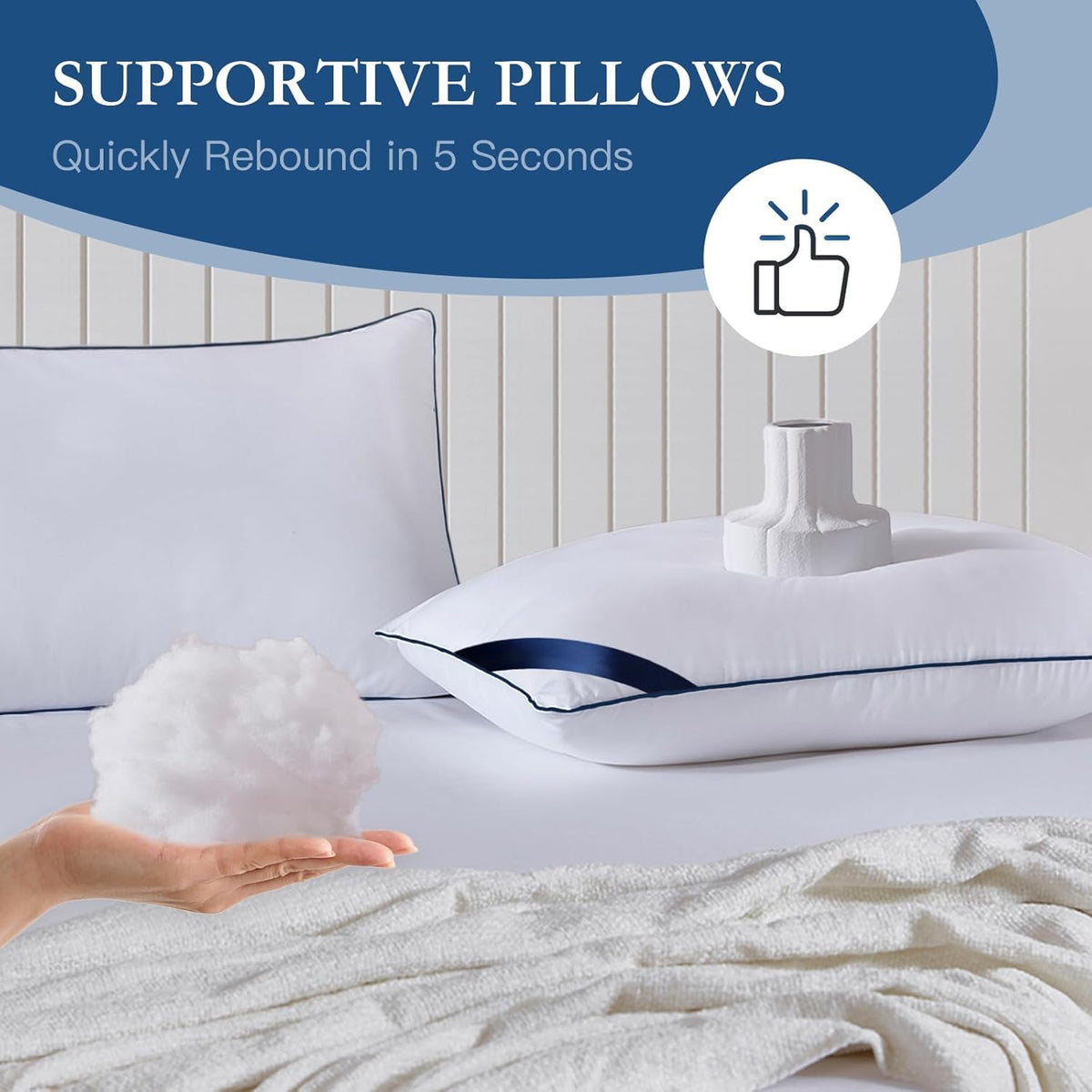 King Size Set of 2 Bed Pillows X585975