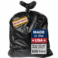 32-33 Gallon 2.5 Mil Black Heavy Duty Trash Bags 100 Count G25180