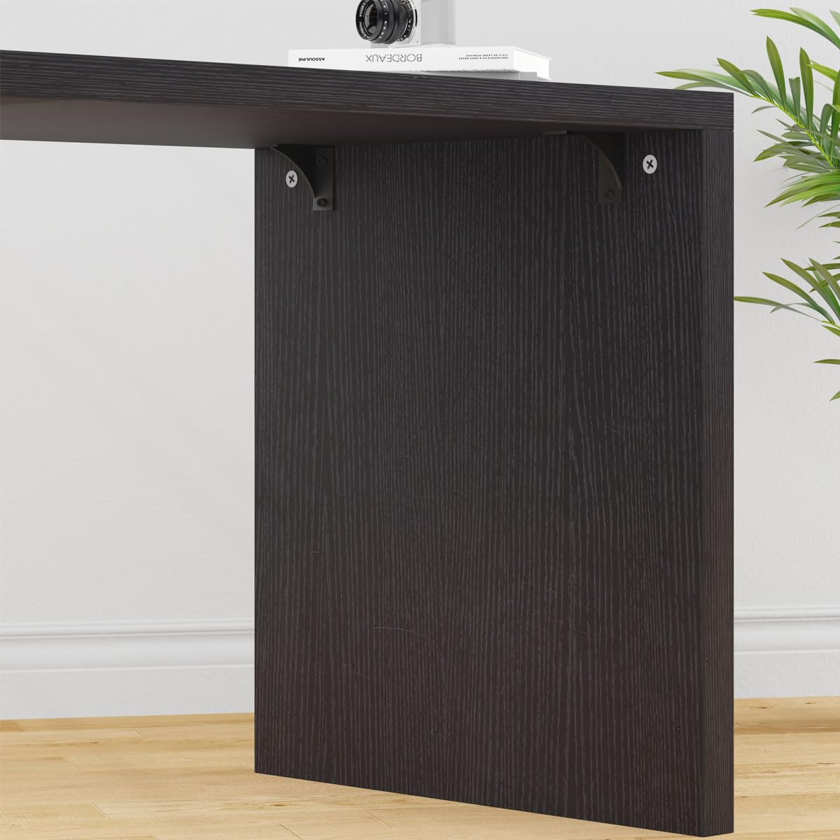 Black L Shaped Wood Computer Desk with Storage Q159731