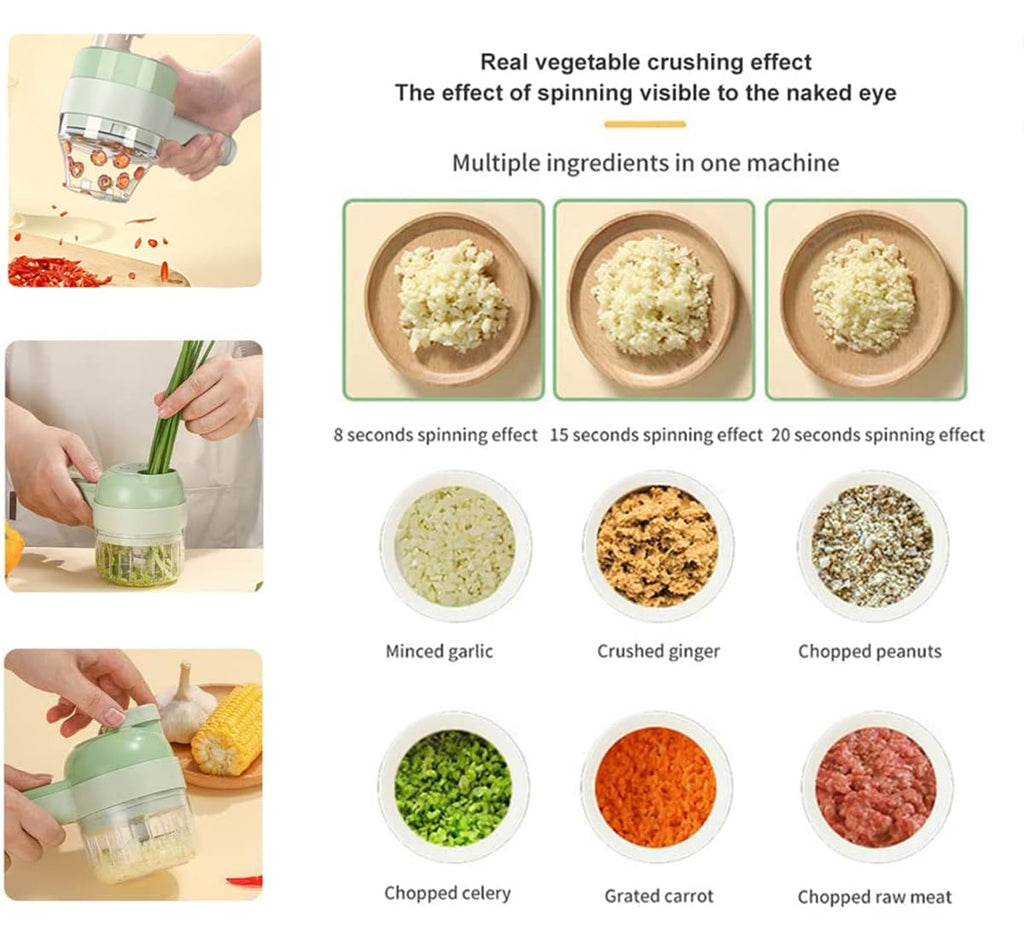 4 in 1 Electric Vegetable Cutter Set C30369
