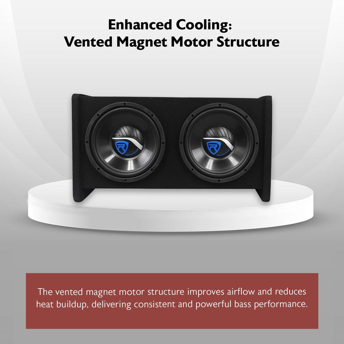 Dual 10" Car Subwoofer Enclosure with Mono Amplifier W132430