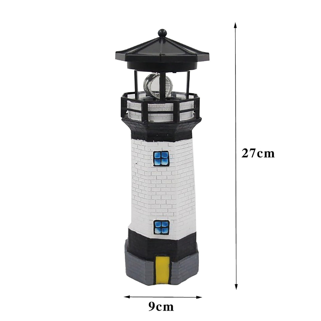 Black and White Solar Lighthouse Decorative Lights F161001