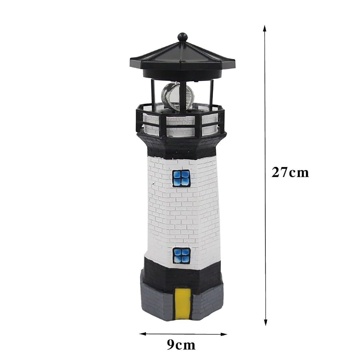 Black and White Solar Lighthouse Decorative Lights F161001