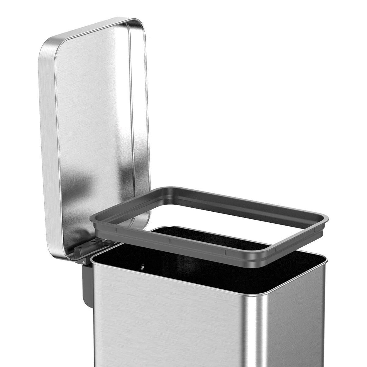 13.2 Gallon Stainless Steel Step On Trash Can H7072