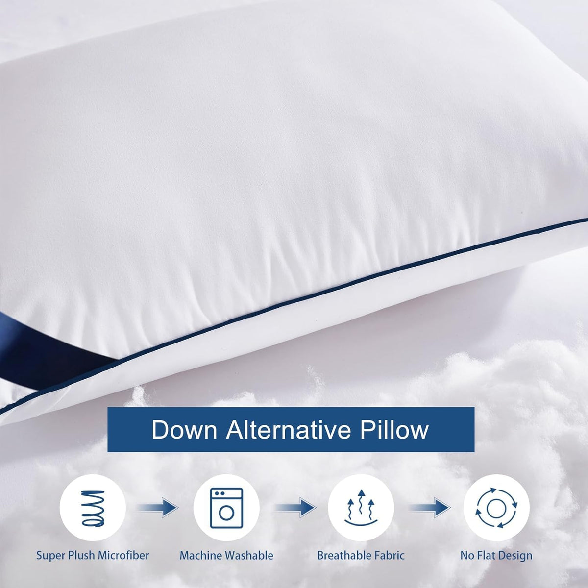 King Size Set of 2 Bed Pillows X585975