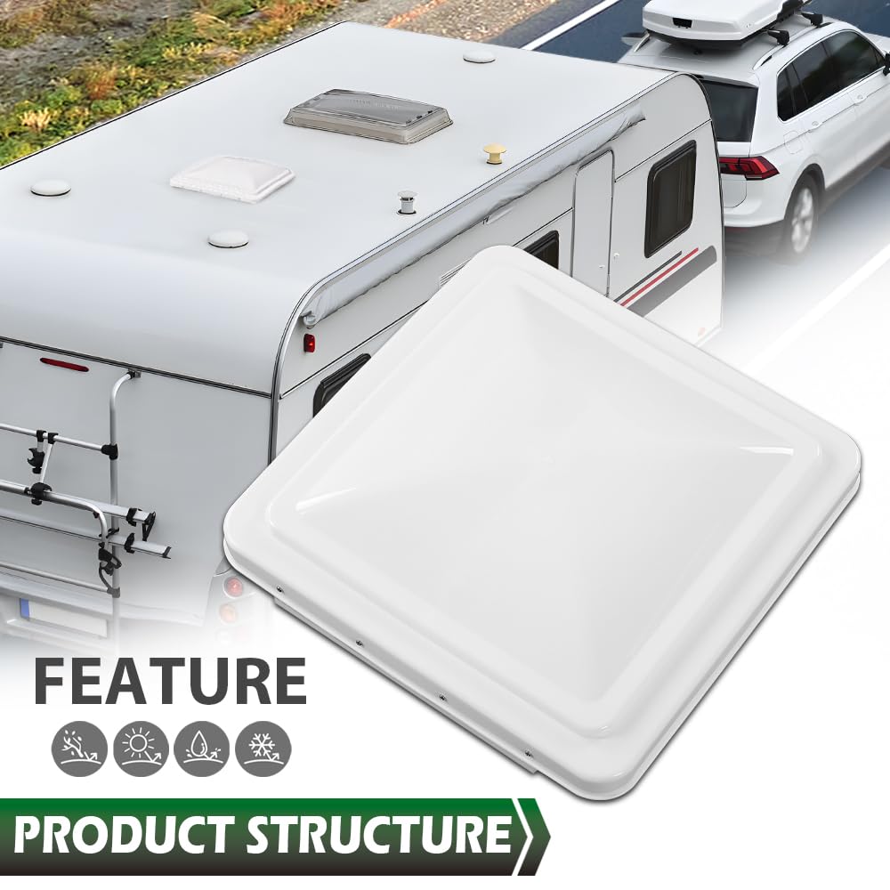 White 14" x 14" Roof Vent Cover H85579