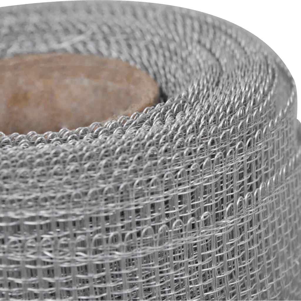 Aluminum Mesh Screen 39.4x196.9 in Silver E11567
