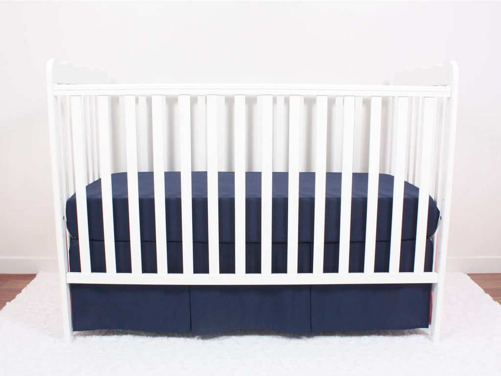 3-Pack Fitted Crib Sheets Set, 9" Deep Microfiber, Navy Blue Charcoal Gray R148