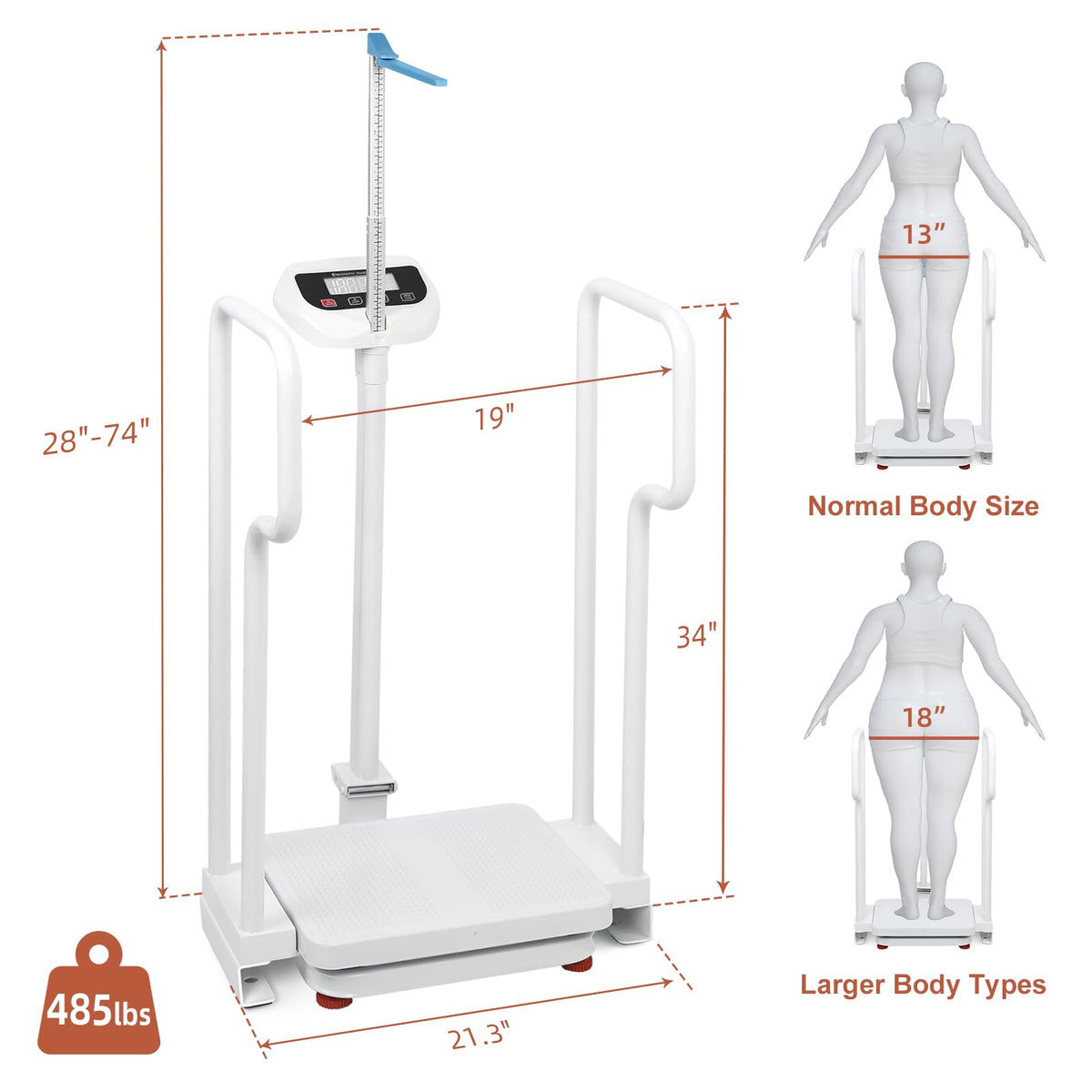Scale with Handle 485lbs Weight Capacity HD LED Display Z223771