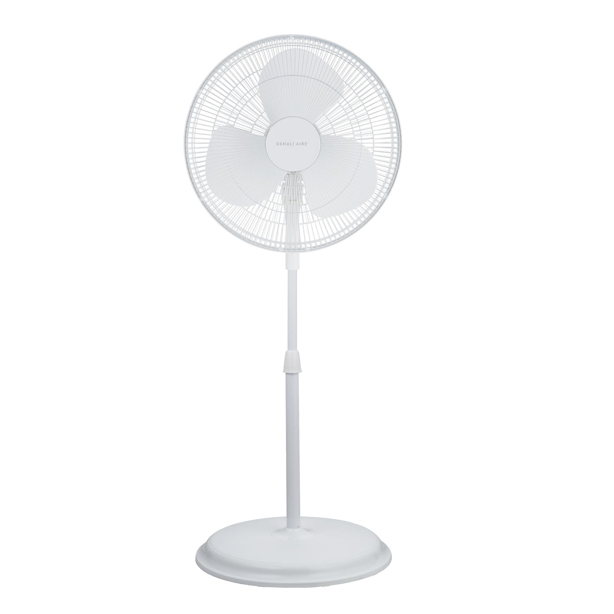 16" Oscillating Pedestal Fan with 3 Speed Settings, White B5909