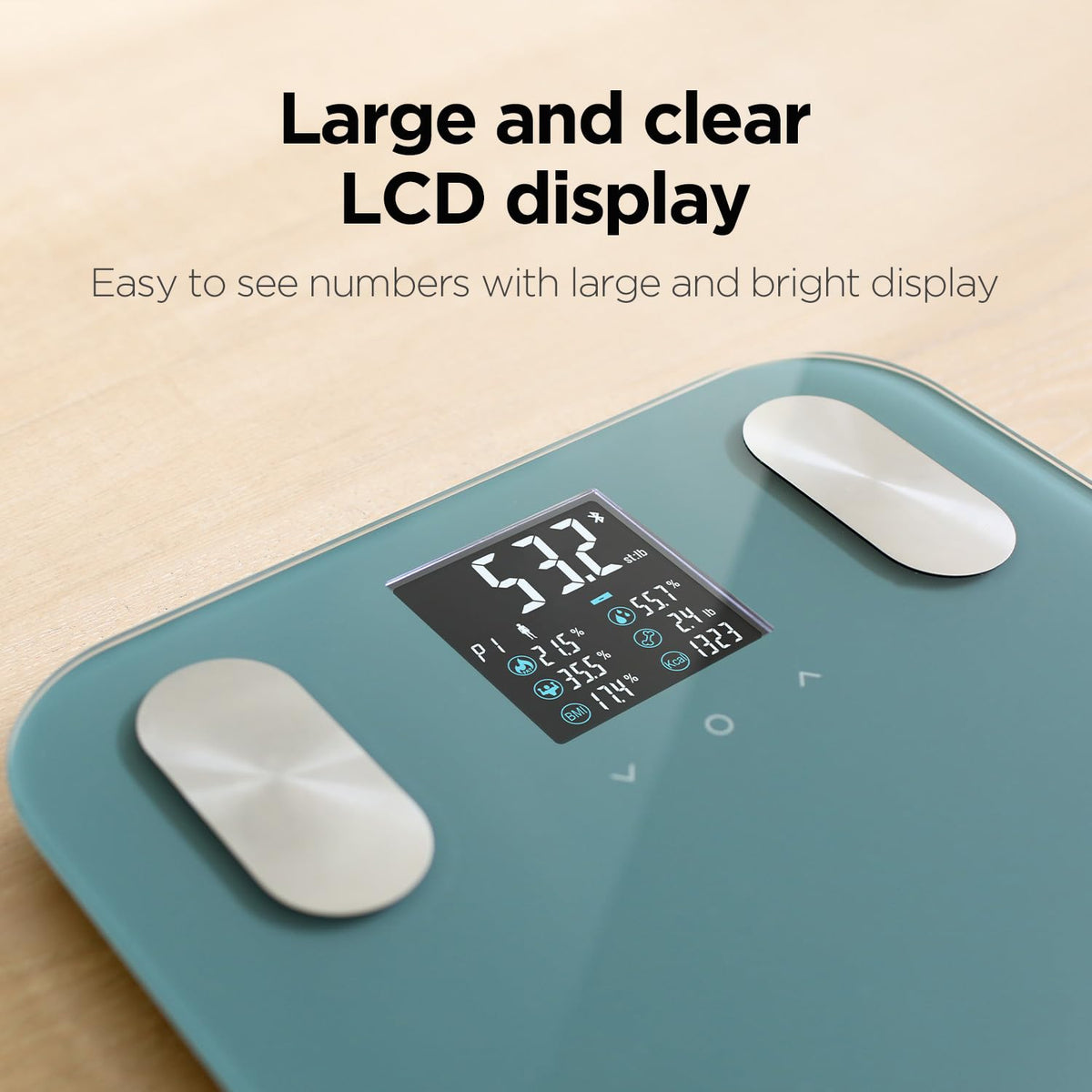 Green Bluetooth Body Weight Smart Scale O85384