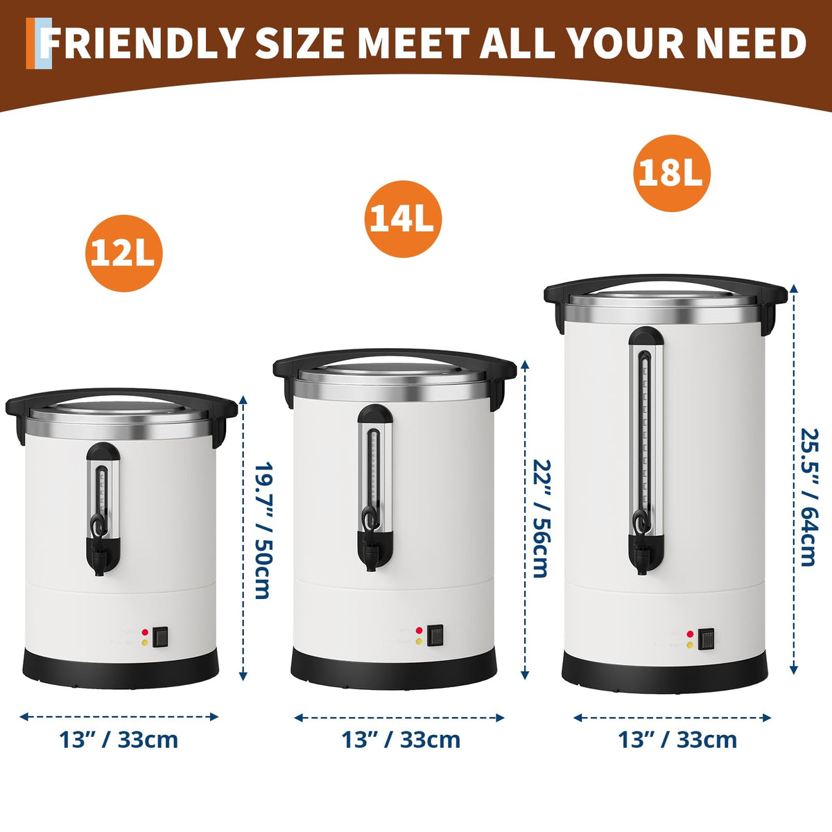 Large Capacity Stainless Steel Electric Coffee Urn D1397