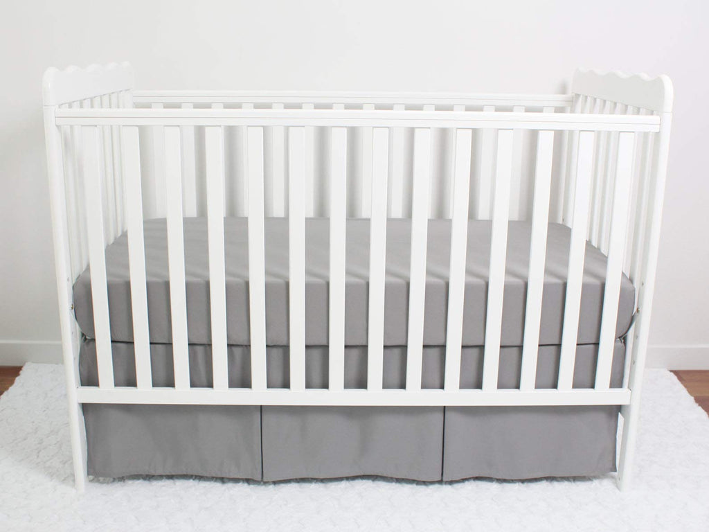 3-Pack Fitted Crib Sheets Set, 9" Deep Microfiber, Navy Blue Charcoal Gray R148
