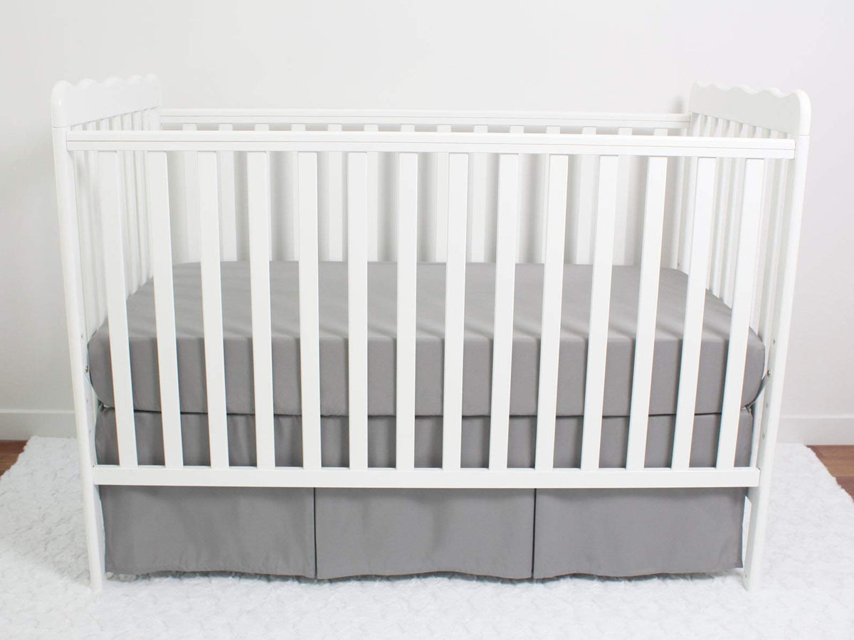 3-Pack Fitted Crib Sheets Set, 9" Deep Microfiber, Navy Blue Charcoal Gray R148