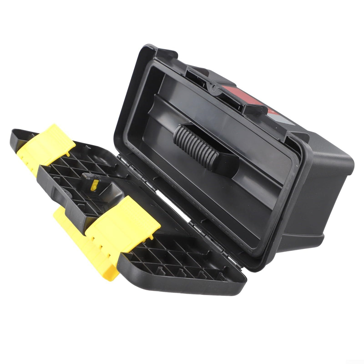 10 Inch Black Plastic Toolbox with Dual Layer Organization B938