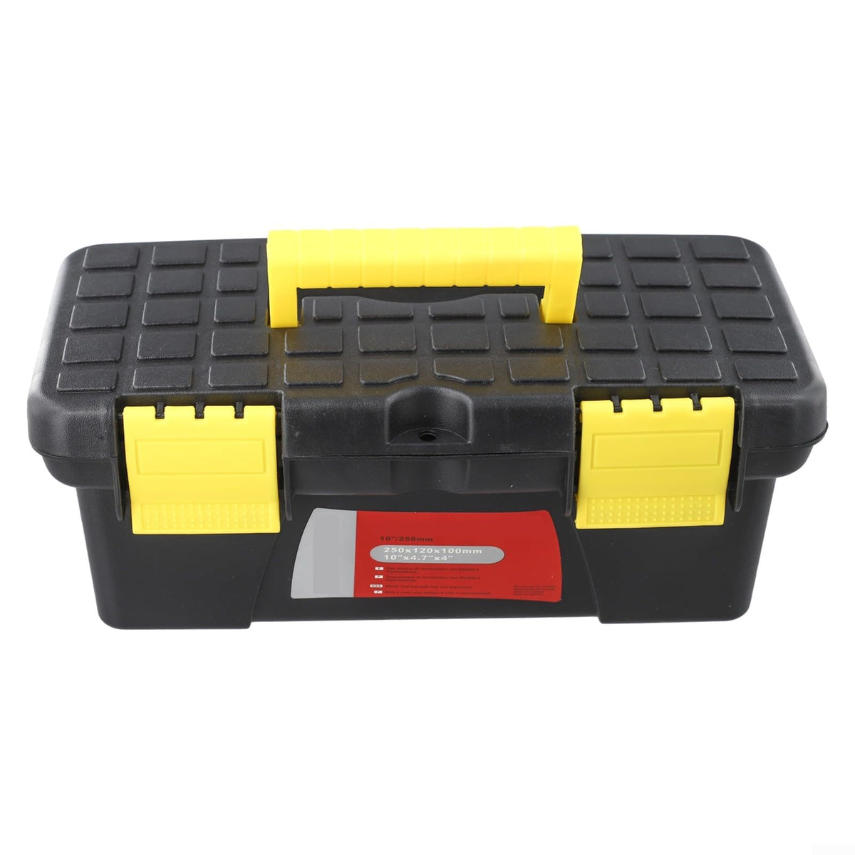 10 Inch Black Plastic Toolbox with Dual Layer Organization B938
