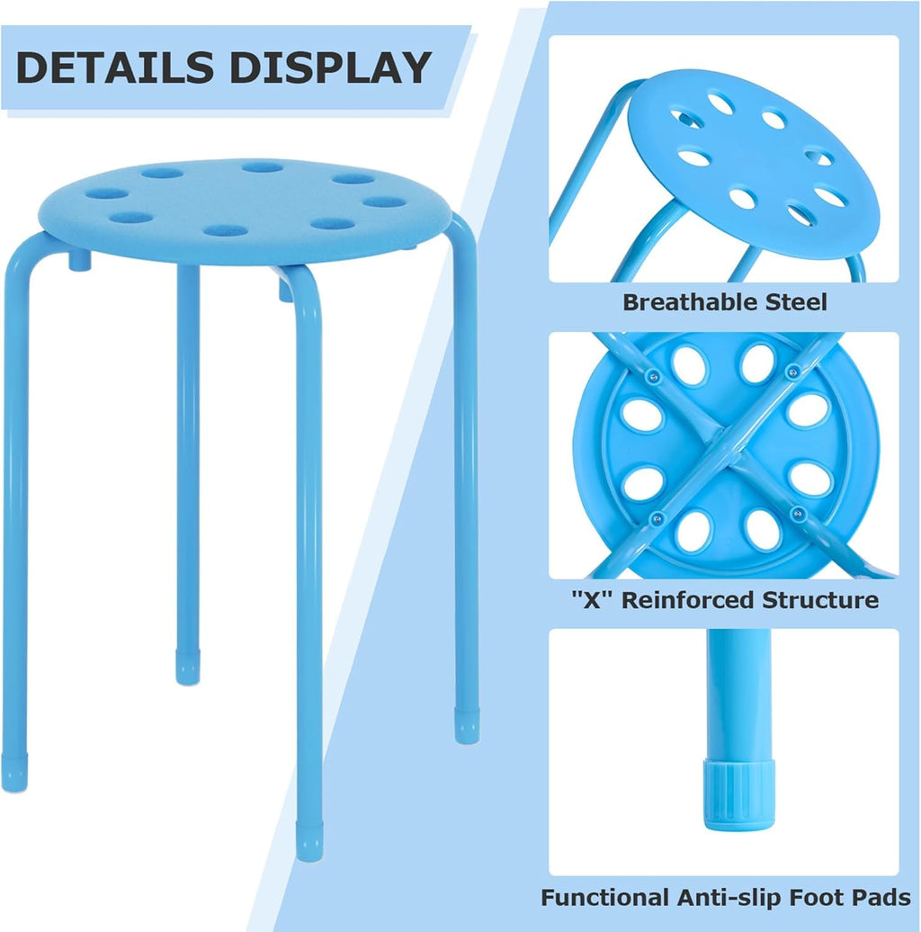 6 Piece Stacking Stools 17.7 Inch Colorful G5705