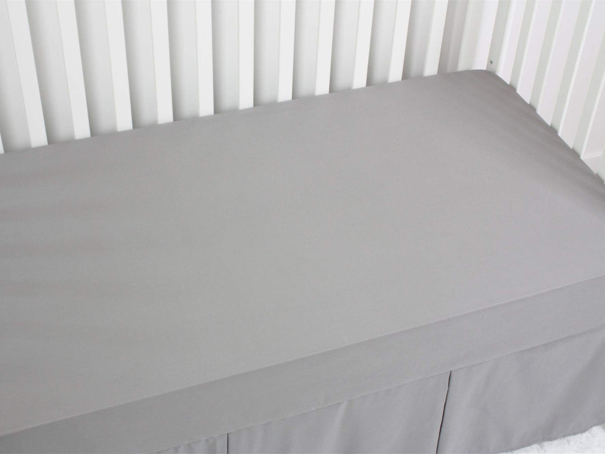 3-Pack Fitted Crib Sheets Set, 9" Deep Microfiber, Navy Blue Charcoal Gray R148